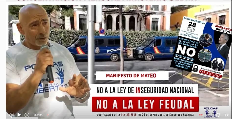 Concentración Ministerio Interior 28/05/22 Despolitización de las FFCCSS, NO modificación LEY DE SEGURIDAD CIUDADANA