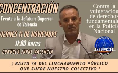 Todos con Ricardo Ferris en la Concentración frente Jefatura Superior de Valencia
