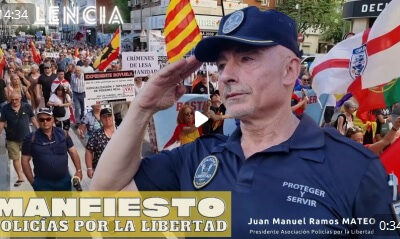 Manifiesto Policías por la Libertad en la Manifestación 9 Julio 2022 Valencia. Expediente Royuela