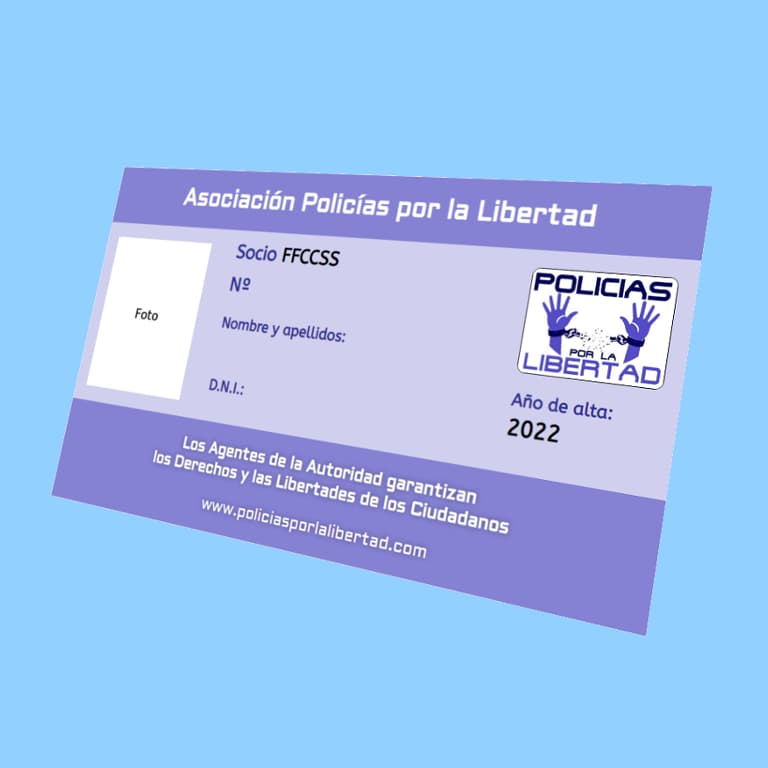 Carnet de Socio: Logo Adorno Inicio · Policías por la Libertad Carnet de Socio: Logo Adorno Inicio · Policías por la Libertad