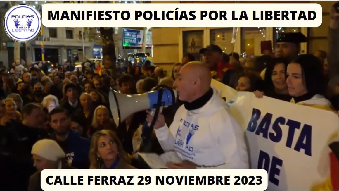 Manifiesto de Policías por la Libertad contra las actuaciones de la policía de Marlaska en Ferraz · Vídeos · Manifestaciones · Policías por la Libertad Manifiesto de Policías por la Libertad contra las actuaciones de la policía de Marlaska en Ferraz · Vídeos · Manifestaciones · Policías por la Libertad